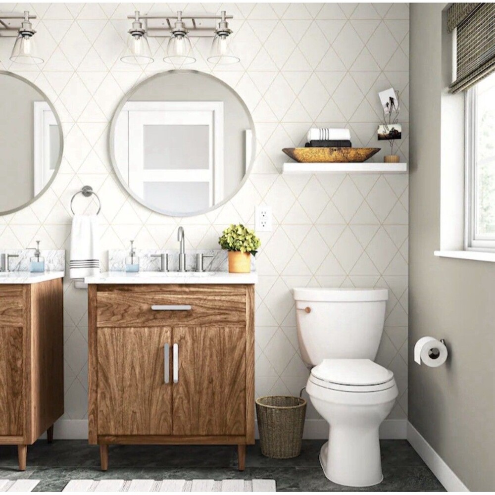 NEW 3 Wallpaper Self Adhesive Scott Living NuWallpaper Natural 20.5in X 18ft - Picture 9 of 11